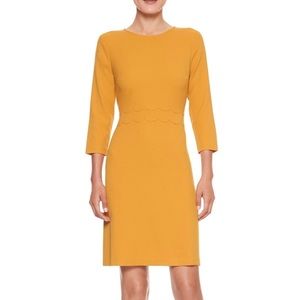 BANANA REPUBLIC fit and flare scallop waist dress